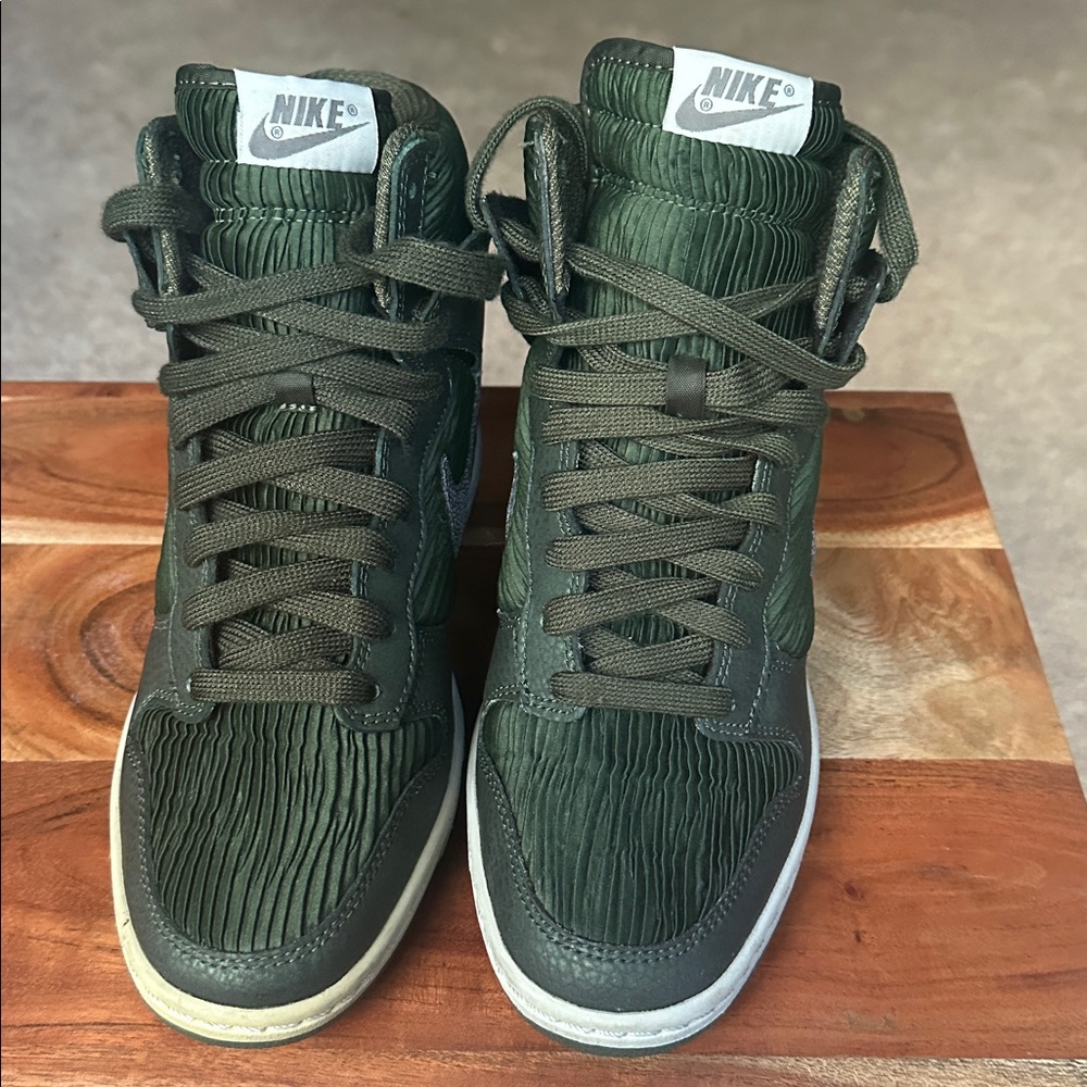 Nike Vintage High-Top Dunks Sneakers in Army Green